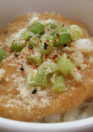 ねぎ＆チーズ味噌きつね丼☆作り置きからも-レシピのメイン写真