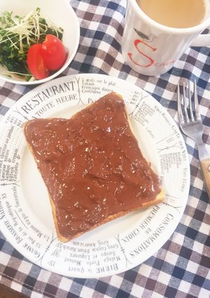 バンホーテンチョコの甘〜いチョコトースト-レシピのメイン写真
