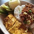 納豆ご飯と卵焼きのプレート