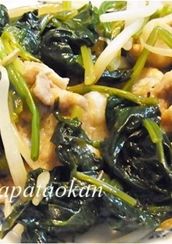 お弁当にも♪ほうれん草と豚肉の炒め物-レシピのメイン写真