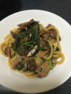 ☆ニラとさんまの焼きうどん☆-レシピのメイン写真