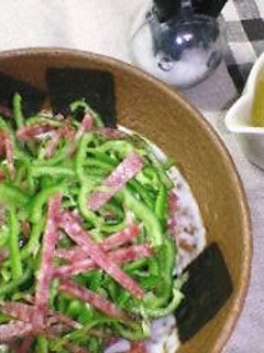 ピーマンとサラミのサラダ-レシピのメイン写真