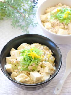 ゆず胡椒風味✿和風♪麻婆豆腐丼✿-レシピのメイン写真