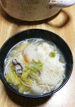 柚子ポンのヘルシーにゅうめん鍋-レシピのメイン写真