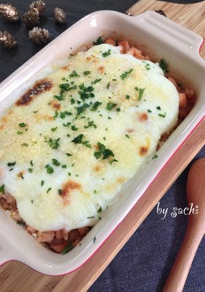 レンチン！ケチャップライスの簡単ドリア♪-レシピのメイン写真