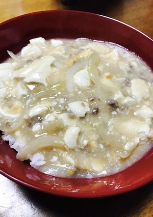 節約=(^.^)=白い麻婆豆腐⁉︎丼-レシピのメイン写真