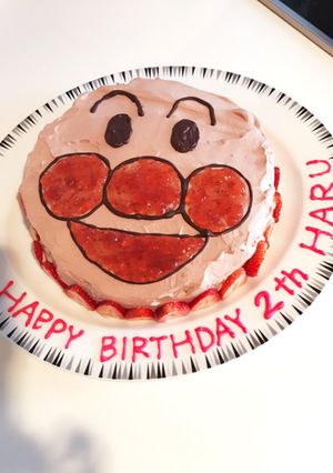2歳Birthdayアンパンマンケーキ-レシピのメイン写真