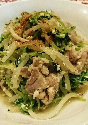 豆苗ともやしの豚バラ炒め-レシピのメイン写真