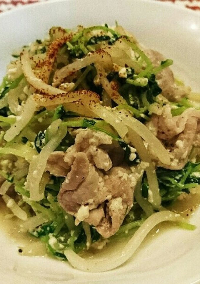 豆苗ともやしの豚バラ炒め-レシピのメイン写真