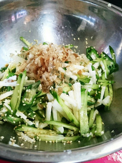 ボウルごと☆長芋キュウリおくら和え-レシピのメイン写真