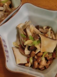 茸と納豆の和え物-レシピのメイン写真
