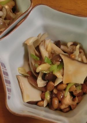 茸と納豆の和え物-レシピのメイン写真