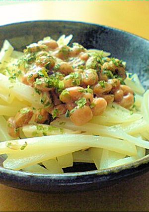 こっくりうま♪ジャガイモのバター炒め納豆-レシピのメイン写真