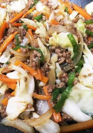味付け簡単☆ひき肉のあんかけ野菜-レシピのメイン写真