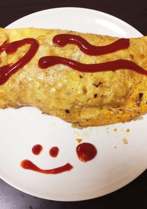 一人暮らしの野菜たっぷりオムレツ-レシピのメイン写真