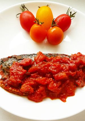 塩鯖で　さばのトマト煮-レシピのメイン写真
