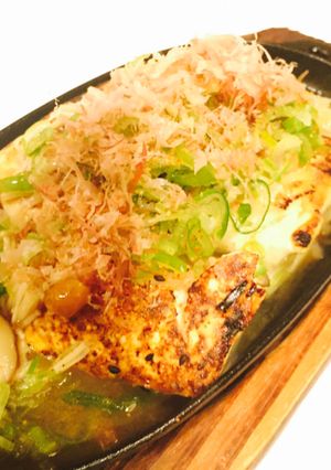 鉄皿 豆腐ステーキ 三種の木の子あんかけ-レシピのメイン写真