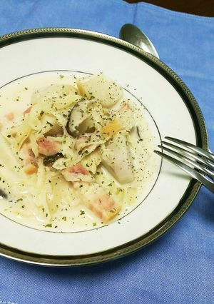 ベーコンと里芋と切り干し大根のミルク煮-レシピのメイン写真