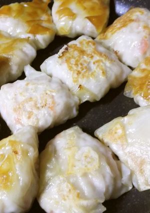 鶏ひき肉の揚げ焼きワンタン☆-レシピのメイン写真