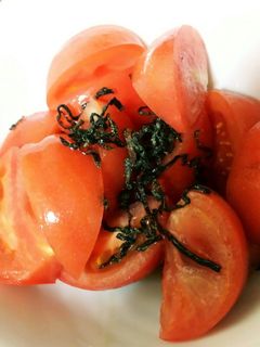 トマトの塩こぶ合え-レシピのメイン写真