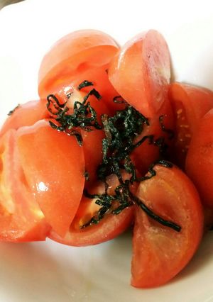 トマトの塩こぶ合え-レシピのメイン写真