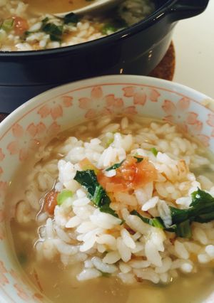 土鍋で梅粥-レシピのメイン写真