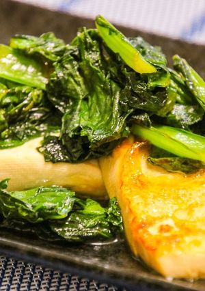 めんつゆで！揚げ豆腐と小松菜のポカポカ煮-レシピのメイン写真