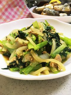 小松菜とツナの炒め物-レシピのメイン写真