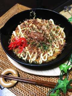 たっぷりネギ入り!マヨ醤油お好み焼き-レシピのメイン写真
