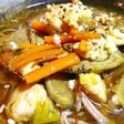 生姜風味の根菜あんかけ蕎麦