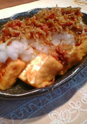 厚揚げ☆ねぎじゃこナッツおろしかけ-レシピのメイン写真