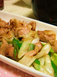 鶏肉とねぎのクレソル炒め♪-レシピのメイン写真