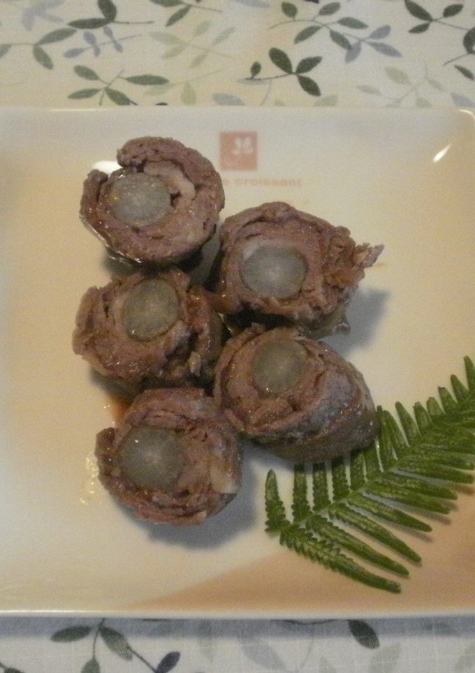 おせち料理用牛肉とごぼうの八幡巻き-レシピのメイン写真