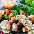 ヨーグルトで梅しそタルタル☆肉巻きチーズ