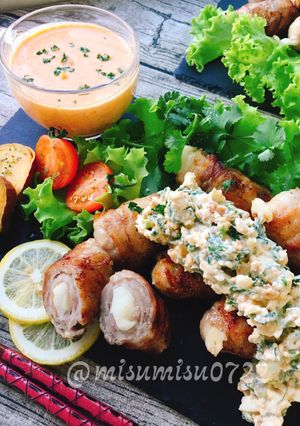 ヨーグルトで梅しそタルタル☆肉巻きチーズ-レシピのメイン写真