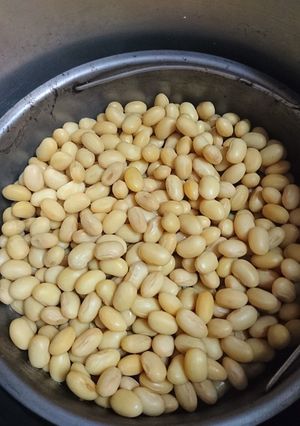 圧力鍋、簡単。蒸し大豆-レシピのメイン写真