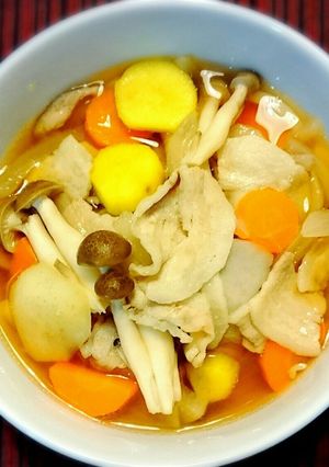 冷蔵庫の少しずつ残った野菜で♪けんちん汁-レシピのメイン写真