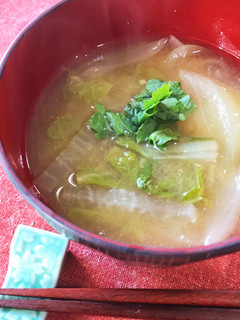 【風邪予防に】野菜たっぷり生姜味噌汁-レシピのメイン写真