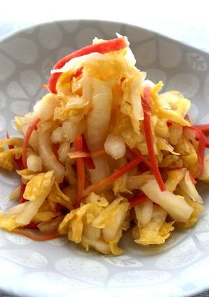 オレンジ白菜の塩もみサラダ-レシピのメイン写真