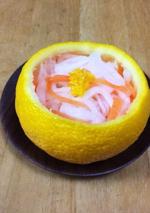 材料5つで簡単♪お酢不使用♪柚子のなます-レシピのメイン写真