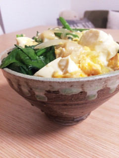 豆腐とお麩のトロトロ塩味たまご丼-レシピのメイン写真