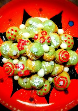 クリスマスに❄ツリー風プチシュー-レシピのメイン写真
