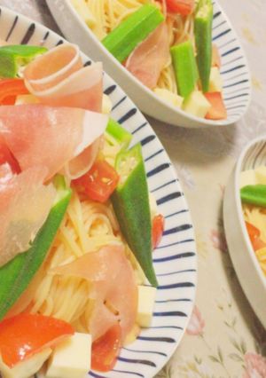 トマトの冷静パスタ-レシピのメイン写真