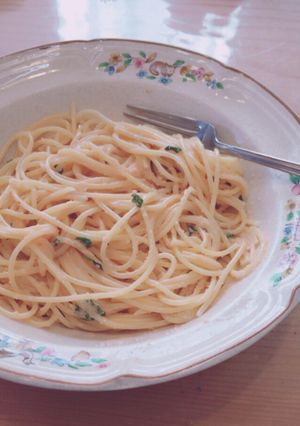 かんたん**明太子パスタ-レシピのメイン写真