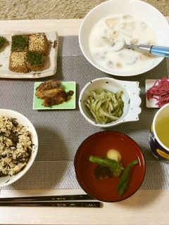 菜の花のお吸い物.あえもの-レシピのメイン写真