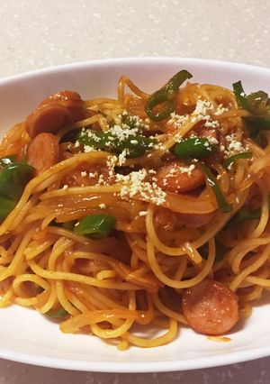 濃厚ナポリタン 炒めない混ぜパスタ-レシピのメイン写真