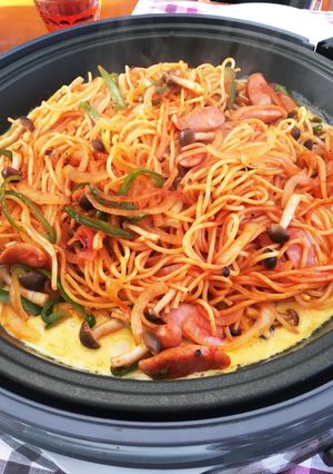 ホットプレートで鉄板ナポリタン-レシピのメイン写真