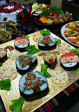 ♡X'masに最適❗ツリー海苔巻き♡-レシピのメイン写真