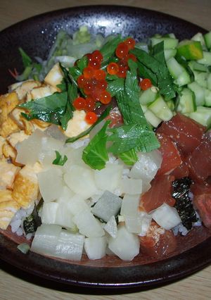 簡単！マグロの六色丼＊-レシピのメイン写真