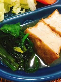 厚揚げとほうれん草の煮浸し-レシピのメイン写真